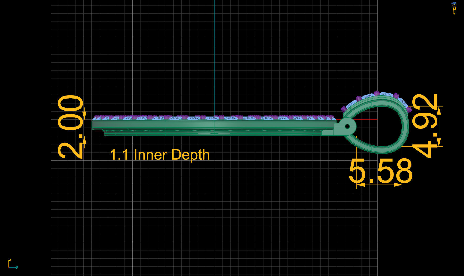 Lightweight Picture Pendants - 30mm - v2 3D print model_5