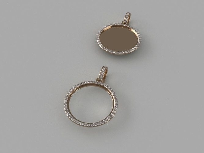 Lightweight Picture Pendants - 30mm - v2 3D print model