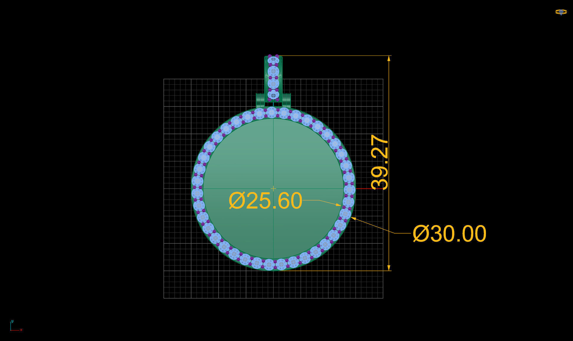 Lightweight Picture Pendants - 30mm 3D print model_1