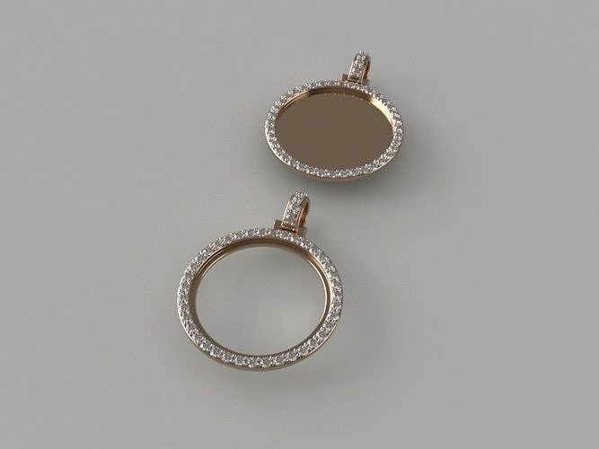 Lightweight Picture Pendants - 25mm - v2 3D print model