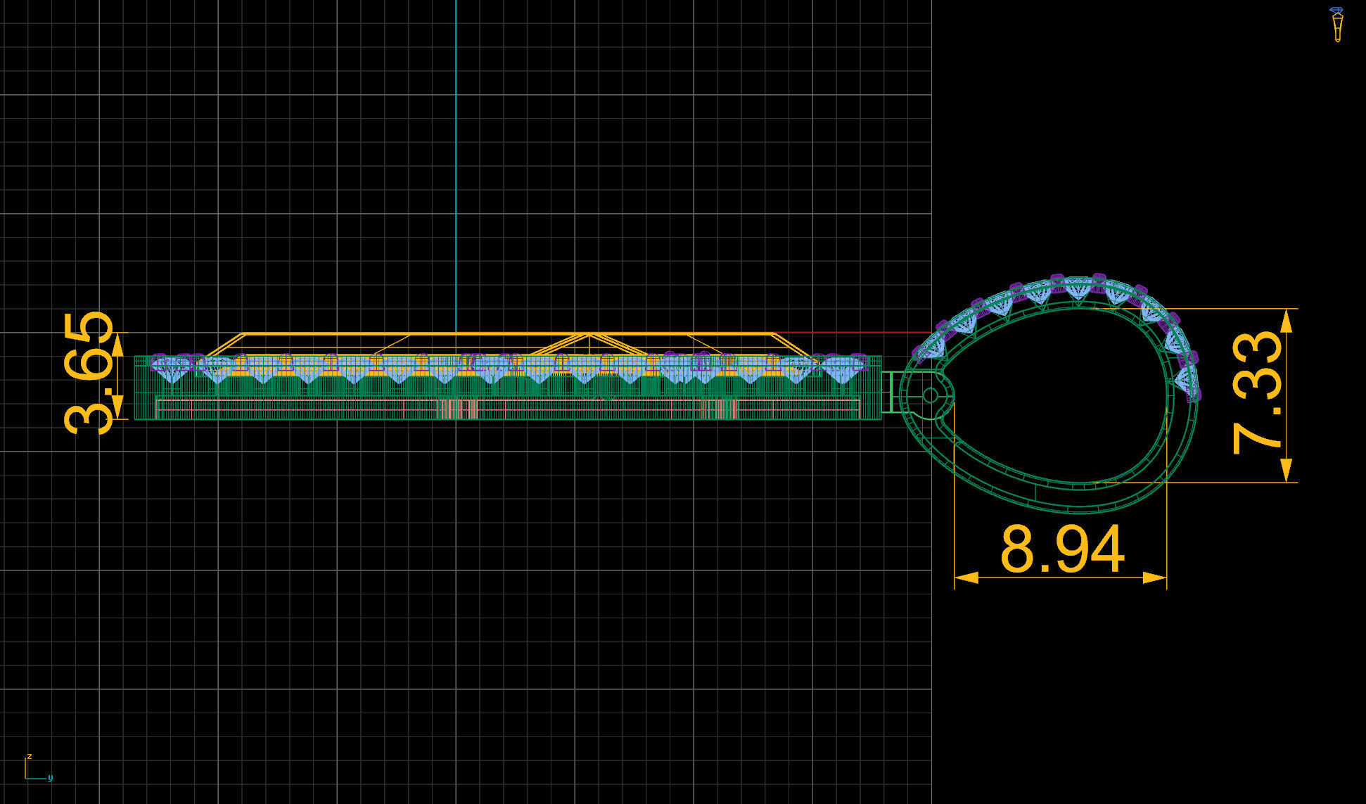 Beveled Cross Pendant - Large 3D print model_3