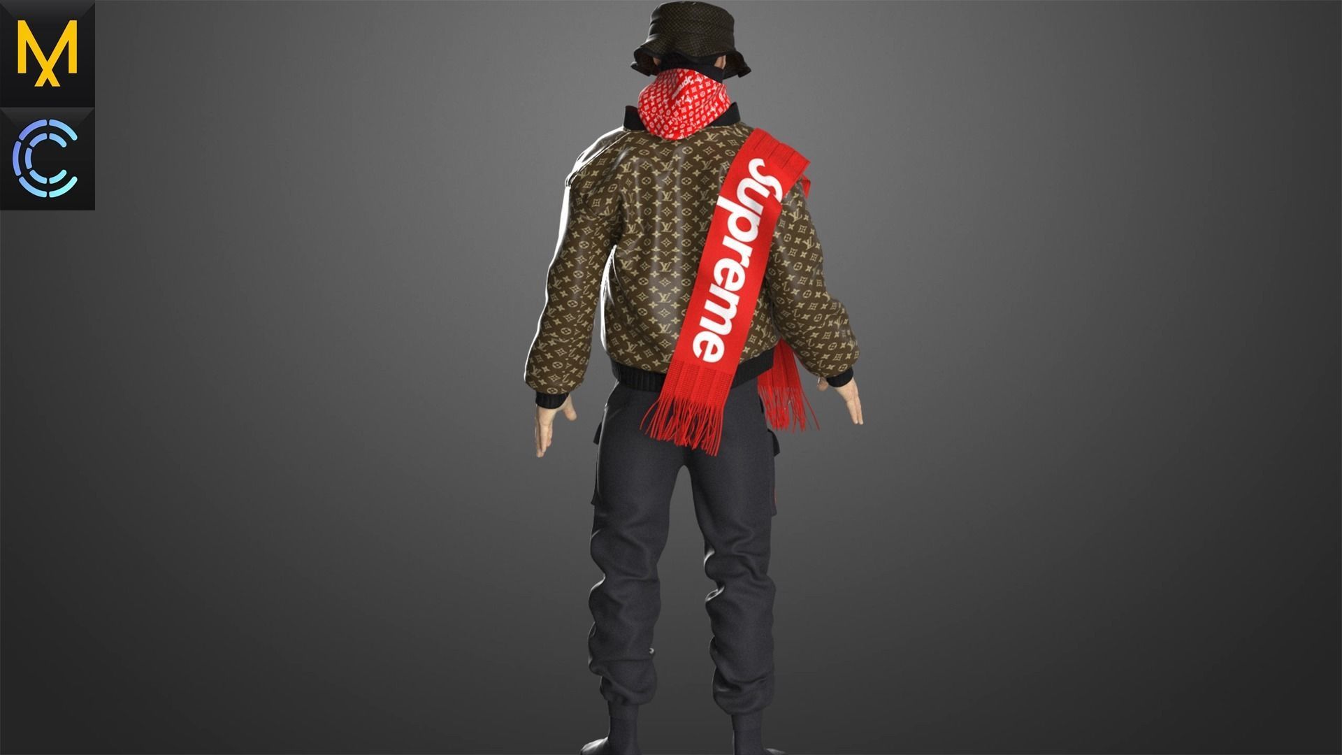 Supreme Outfit Male OBJ mtl FBX ZPRJ 3D model_6