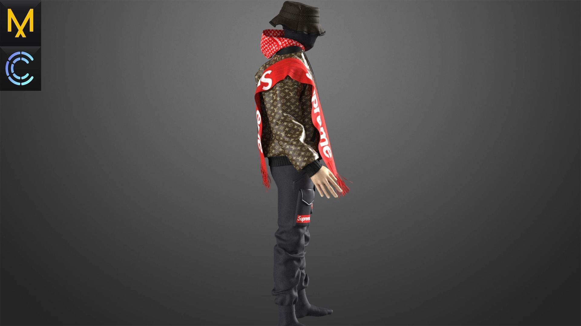 Supreme Outfit Male OBJ mtl FBX ZPRJ 3D model_7