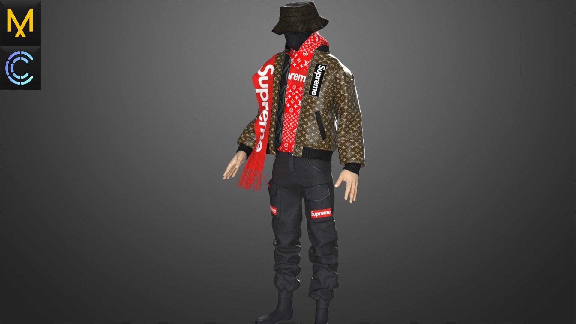Supreme Outfit Male OBJ mtl FBX ZPRJ 3D model_4
