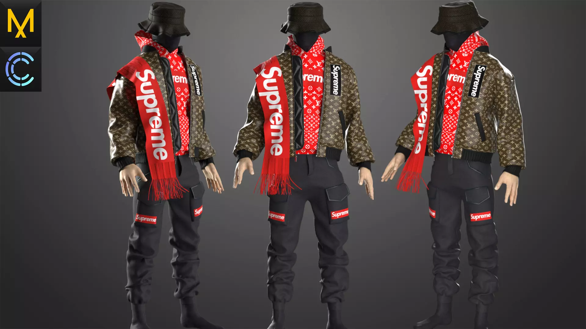 Supreme Outfit Male OBJ mtl FBX ZPRJ 3D model_0
