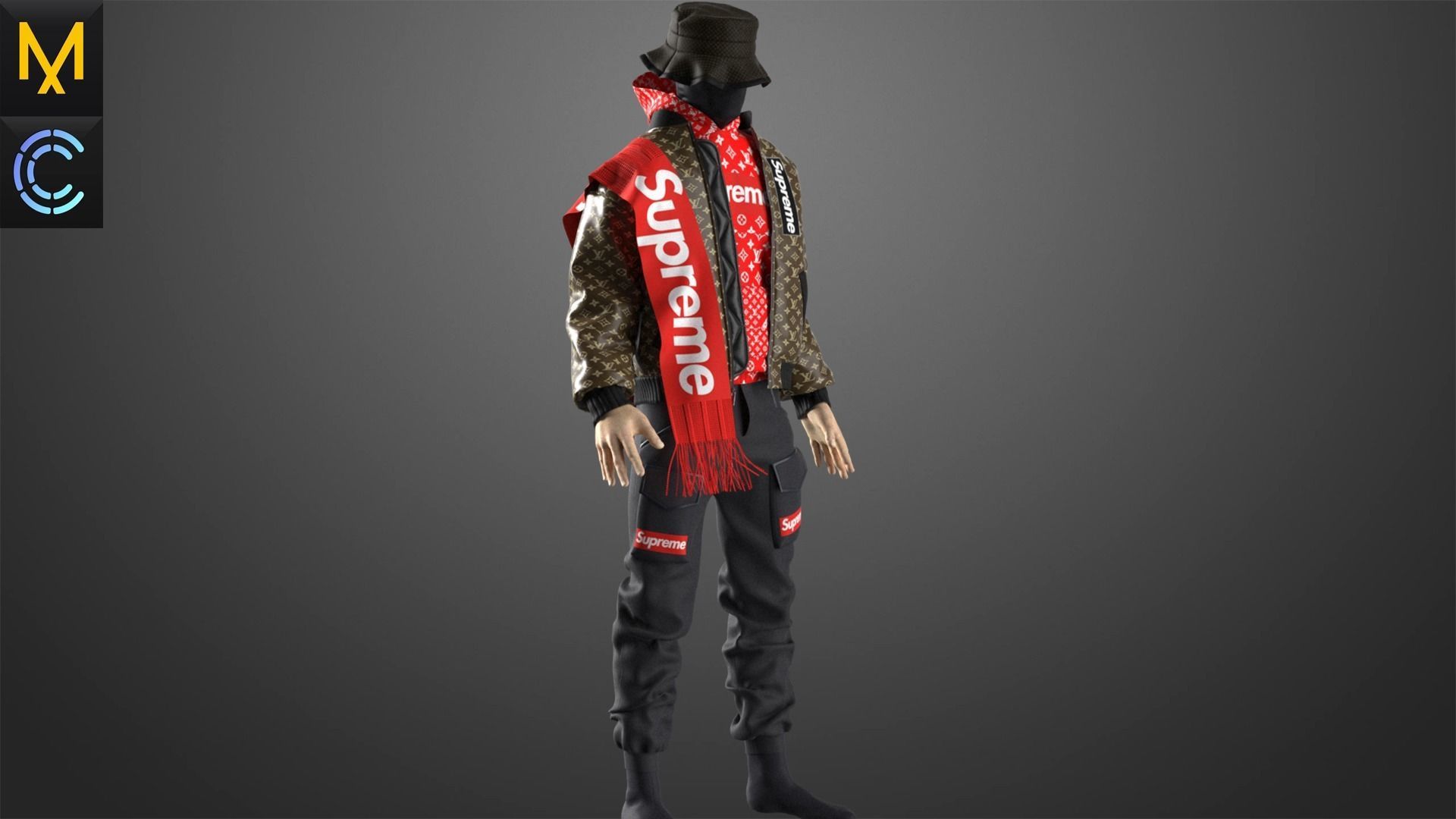 Supreme Outfit Male OBJ mtl FBX ZPRJ 3D model_3