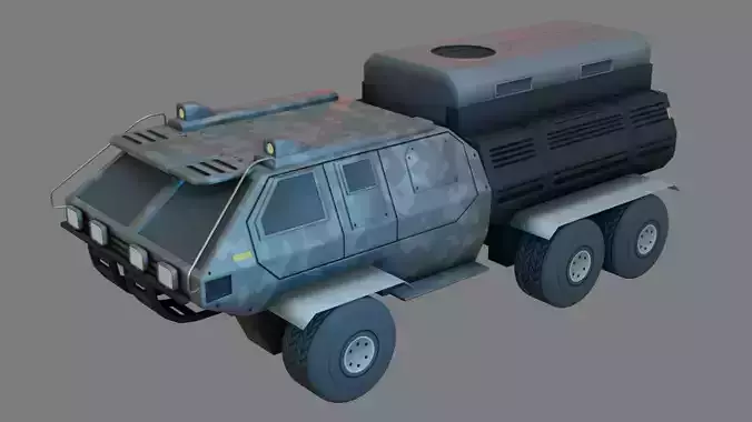 Sci-Fi Military Vehicle - Low Poly - Game Ready -PBR