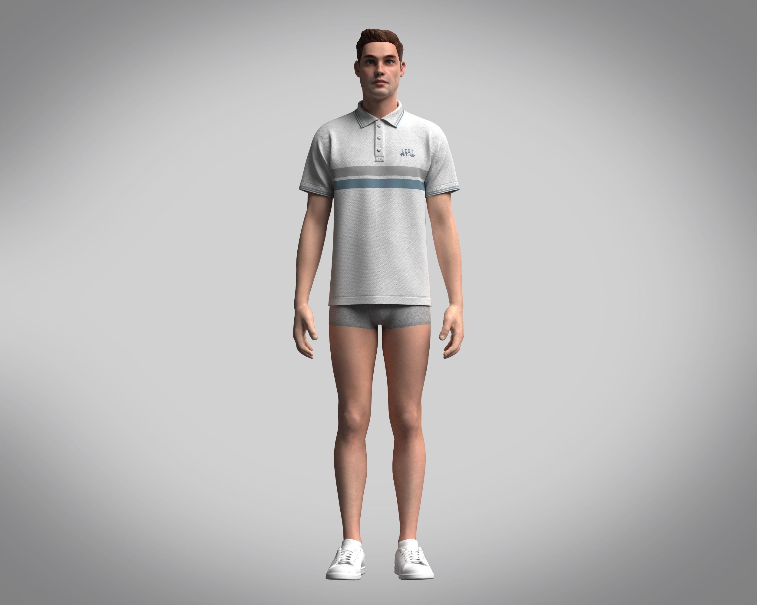 Polo Shirt-Lost Future 3D model_6