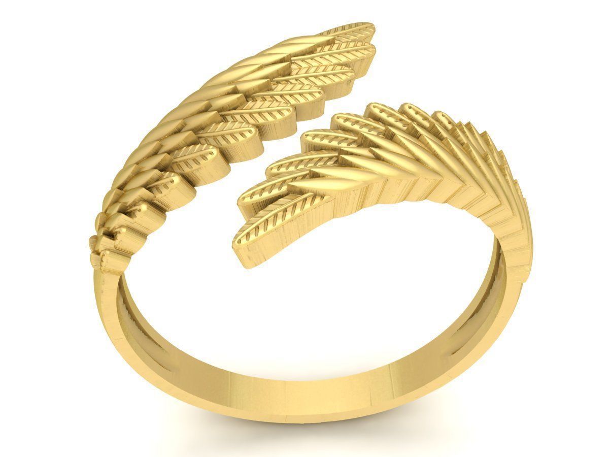 Angel Wings Adjustable Ring 3D Jewelry Model 3639 3D print model_4