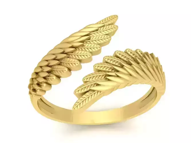 Angel Wings Ring STL 3D Model for Jewelry Printing 3639 3D print model