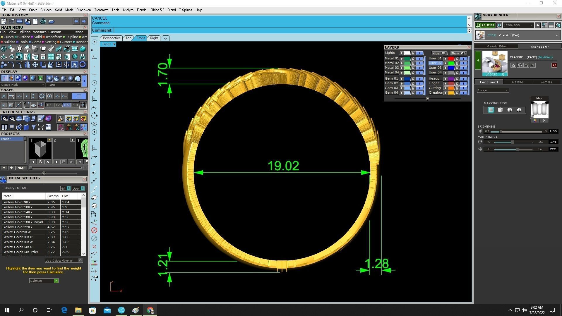 Angel Wings Adjustable Ring 3D Jewelry Model 3639 3D print model_2