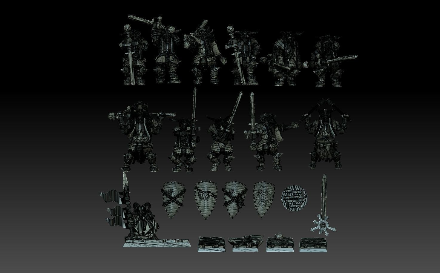 Undead Beastmen Plate Mail Greatswords 3D print model_3