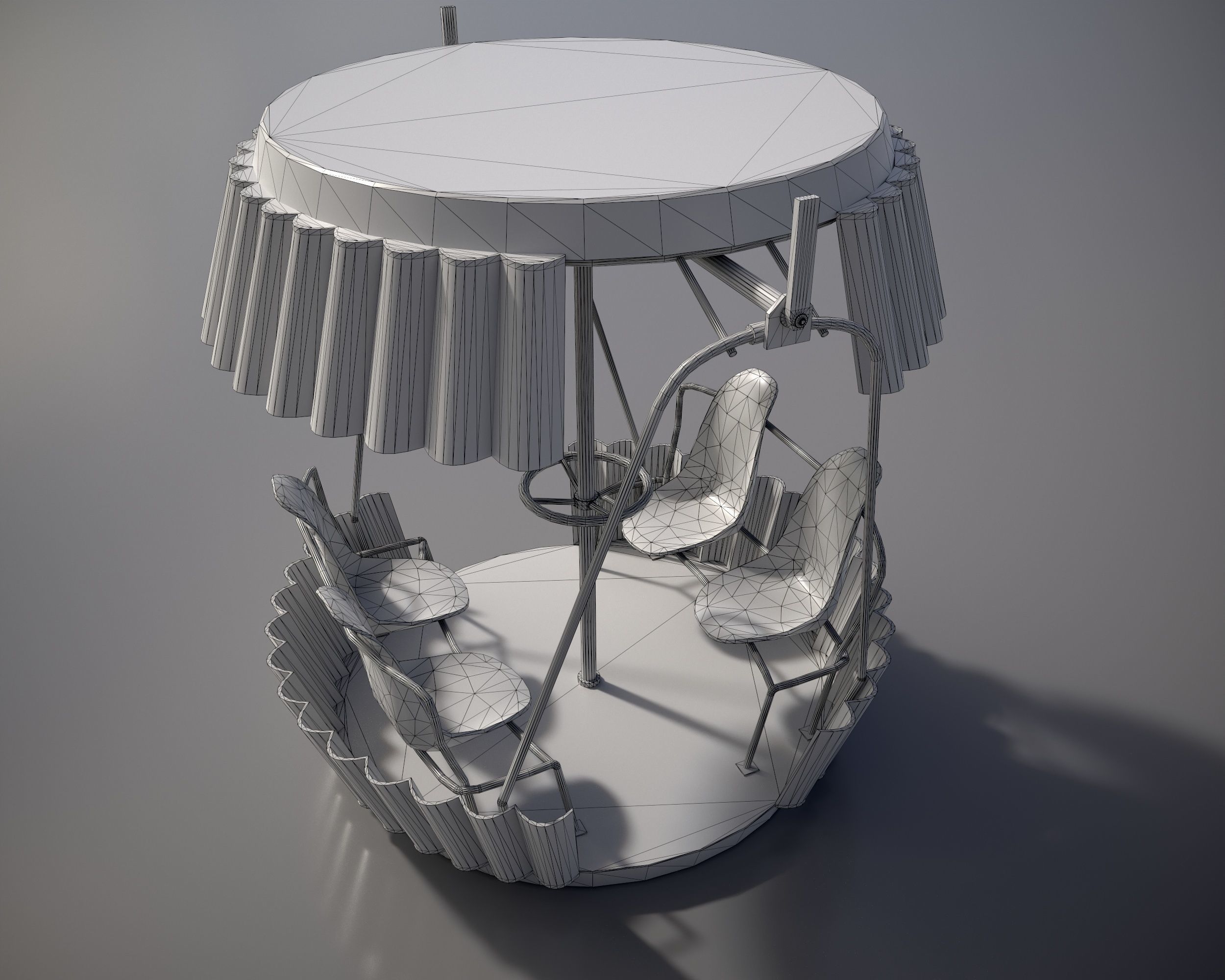 Old post-apocalypse Ferris wheel  np1 Low-poly 3D model_22