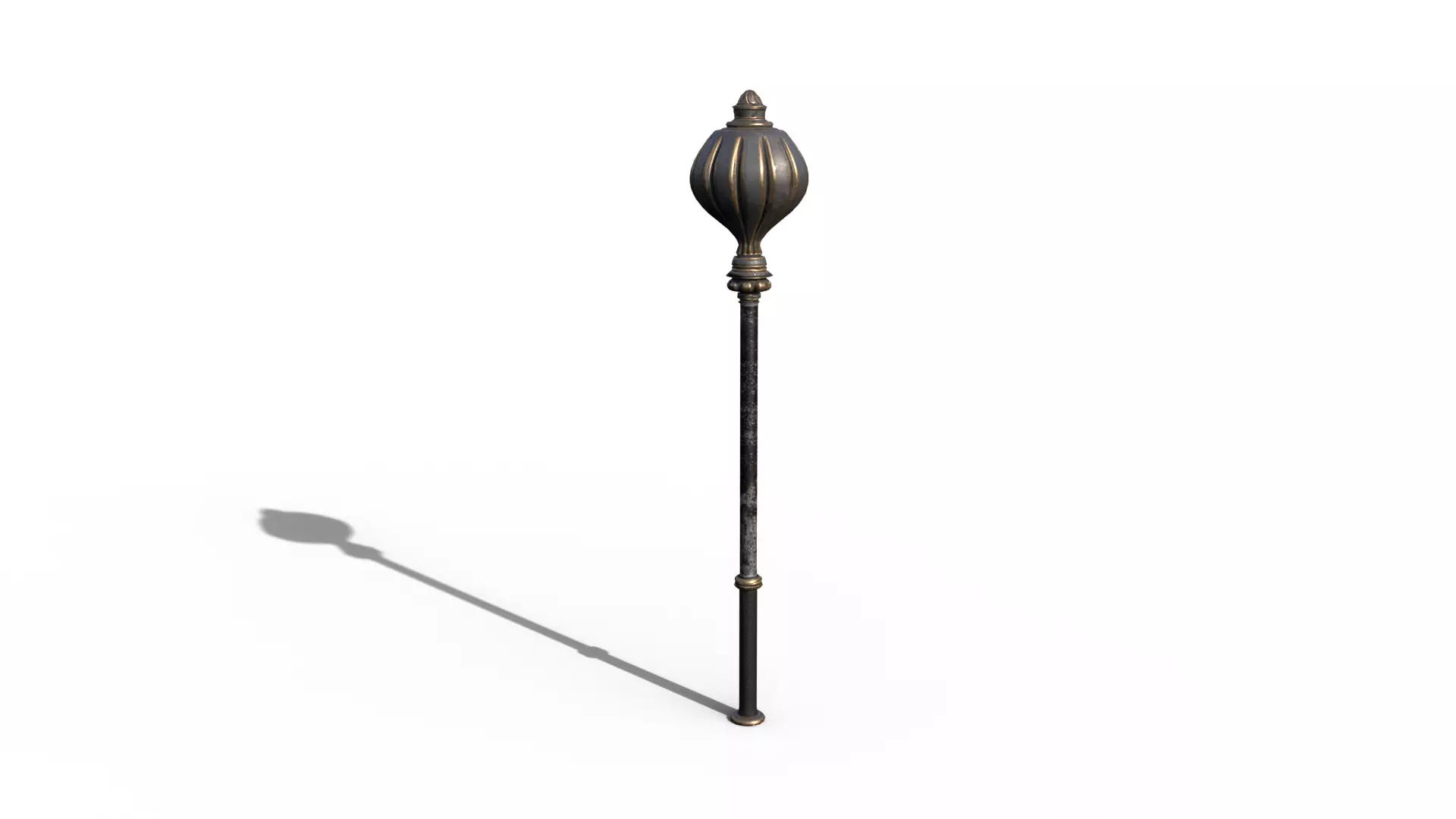 Mace Club Low-poly 3D model_0