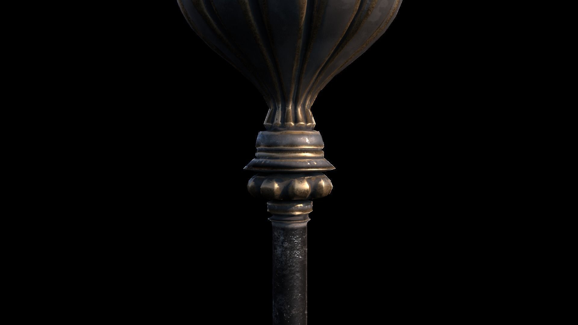 Mace Club Low-poly 3D model_4