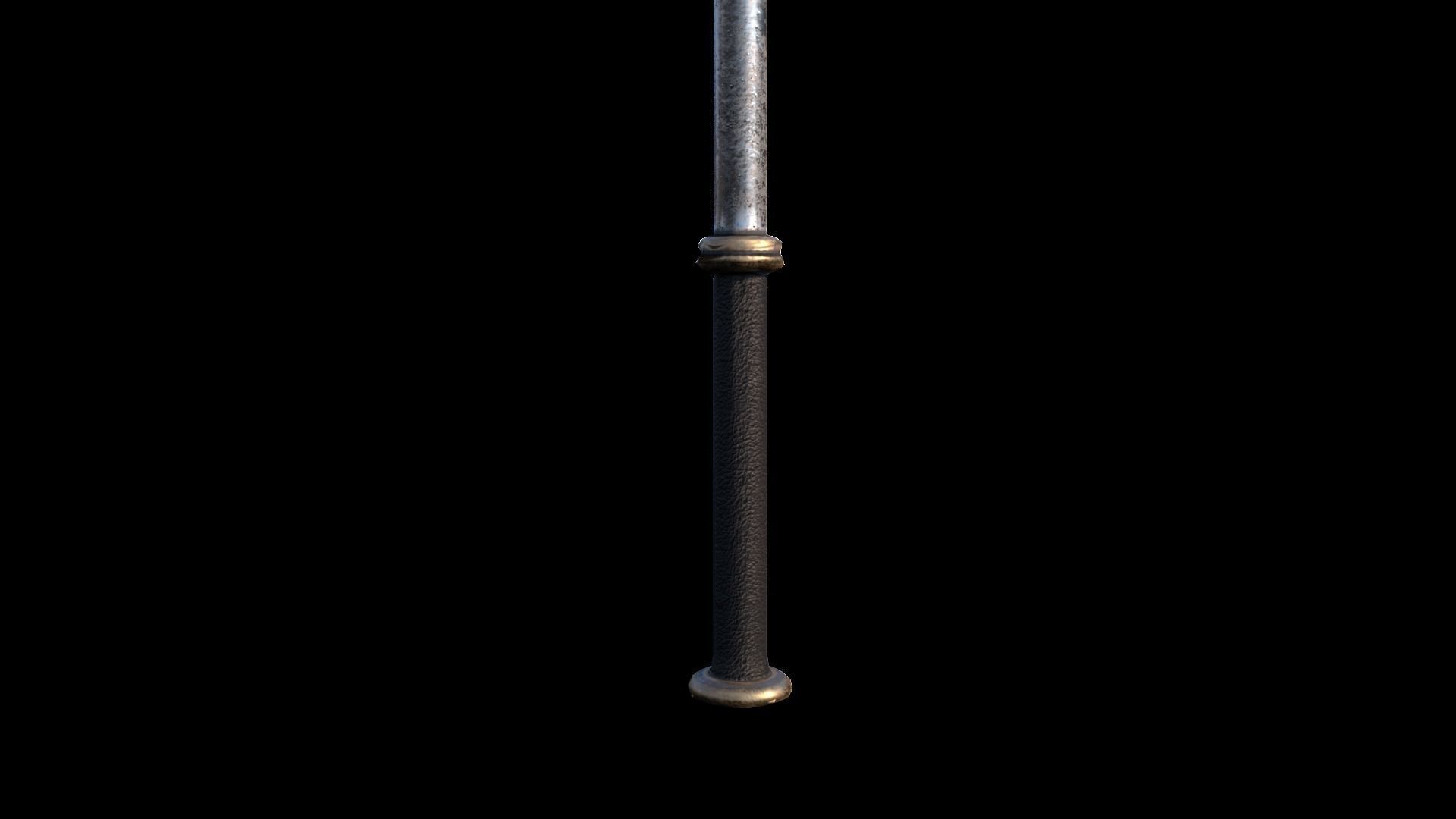 Mace Club Low-poly 3D model_3