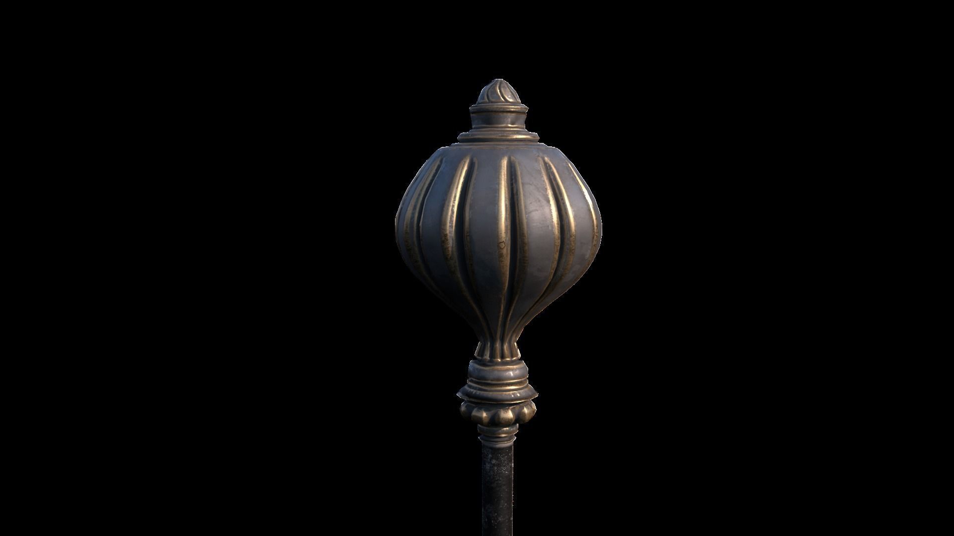 Mace Club Low-poly 3D model_2