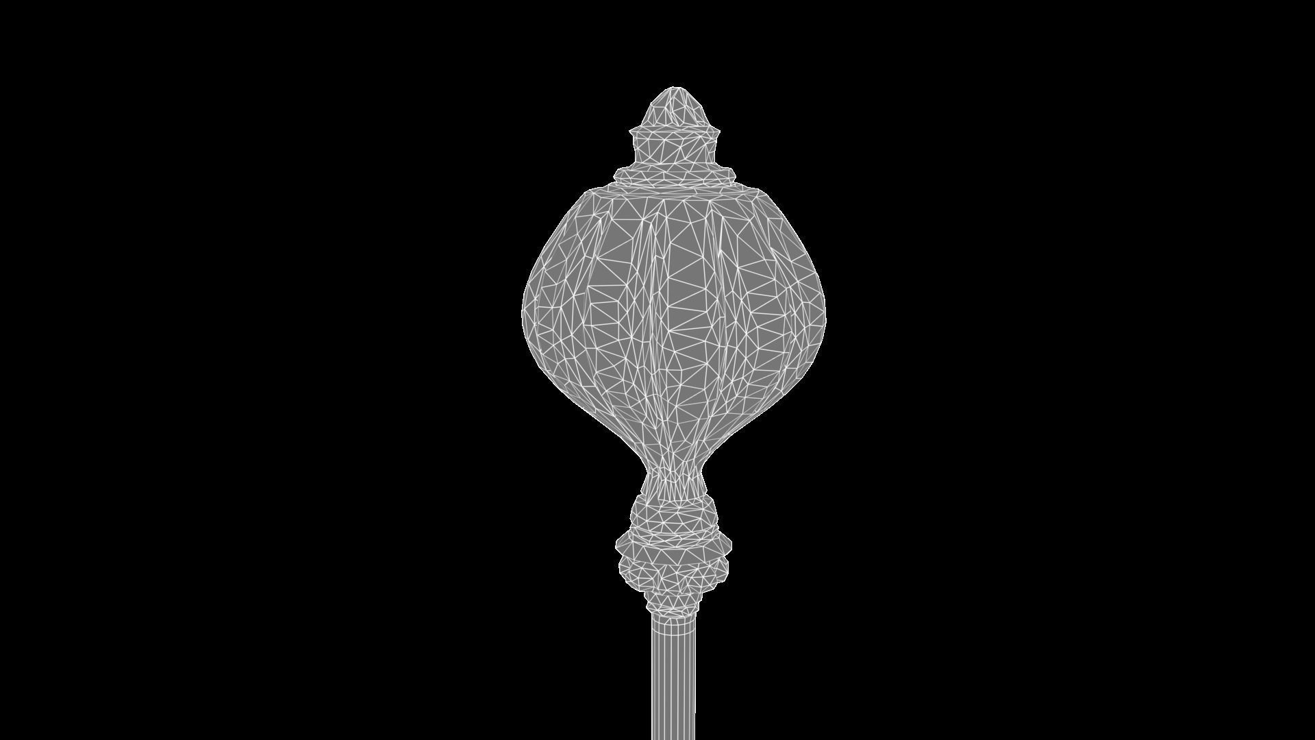 Mace Club Low-poly 3D model_6