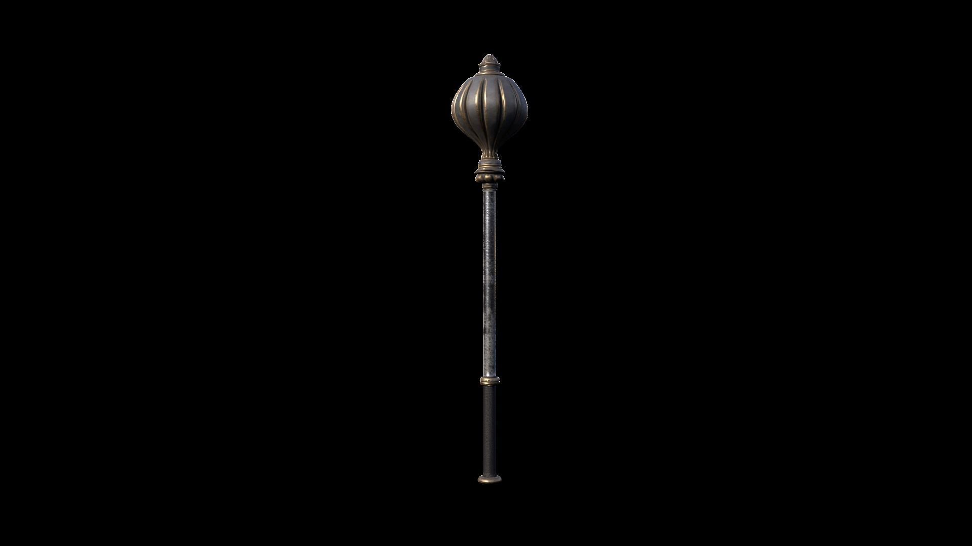 Mace Club Low-poly 3D model_1