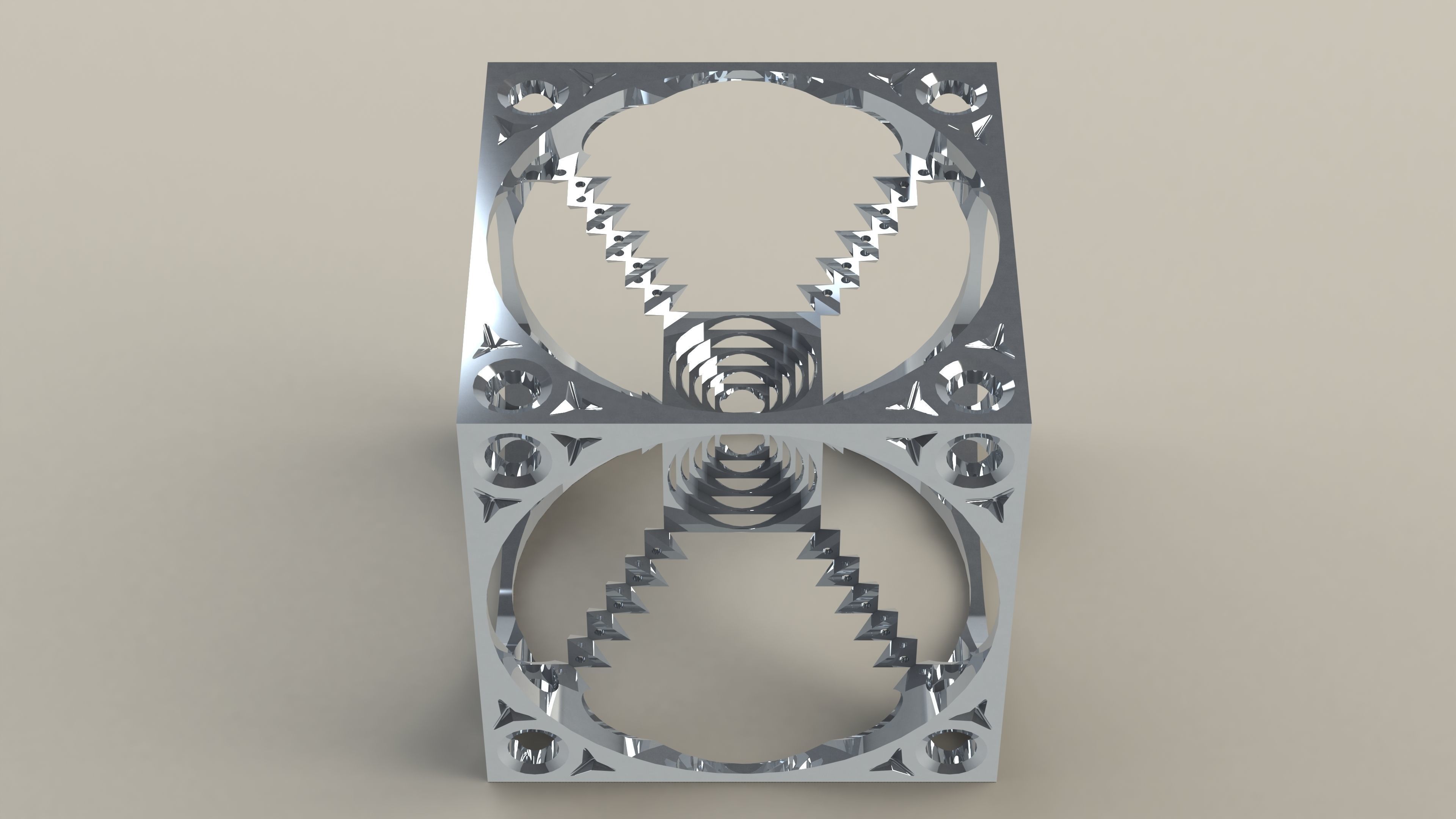 Metal Sculpture CNC Machinable 3D print model_1