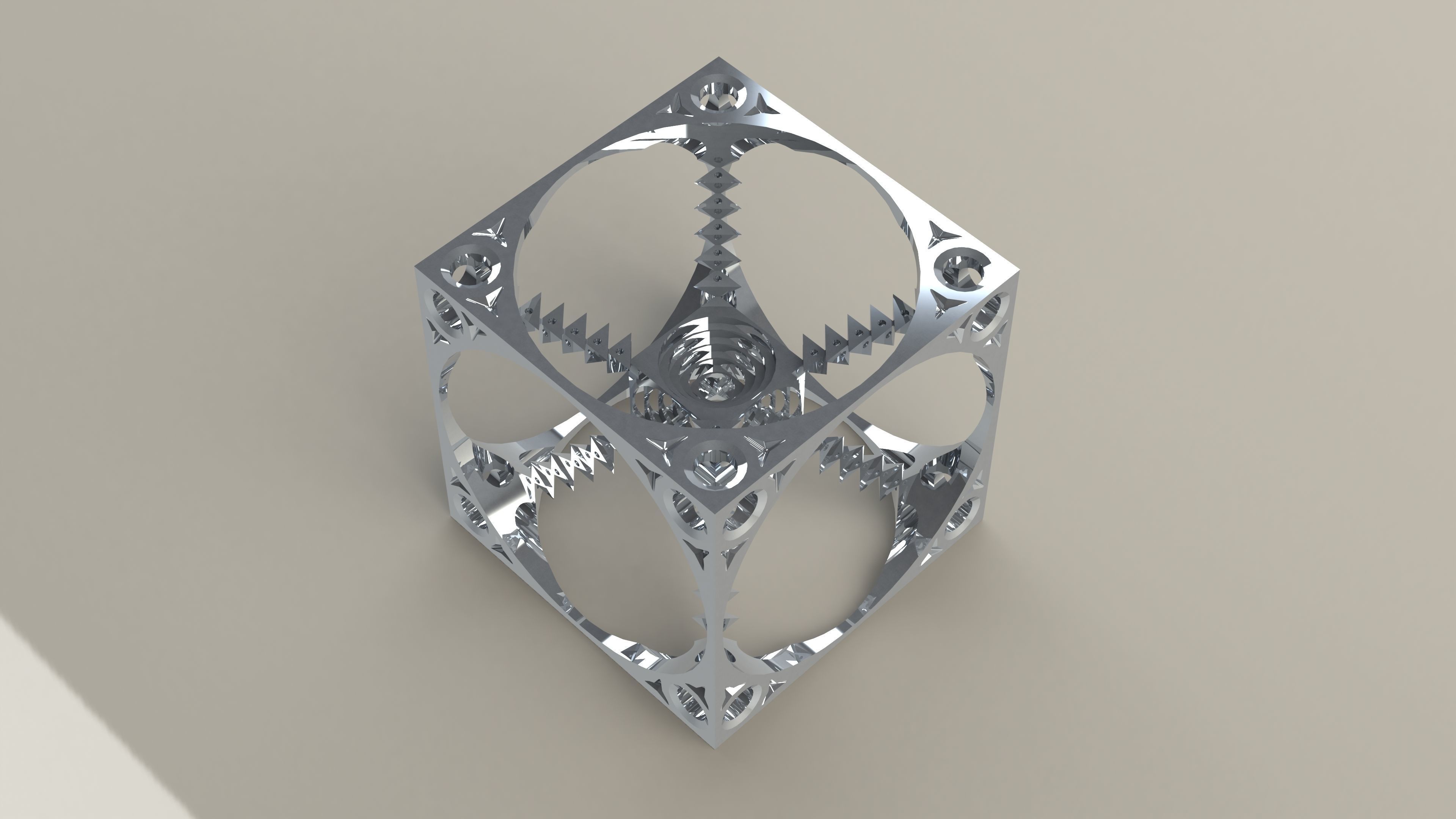 Metal Sculpture CNC Machinable 3D print model_3