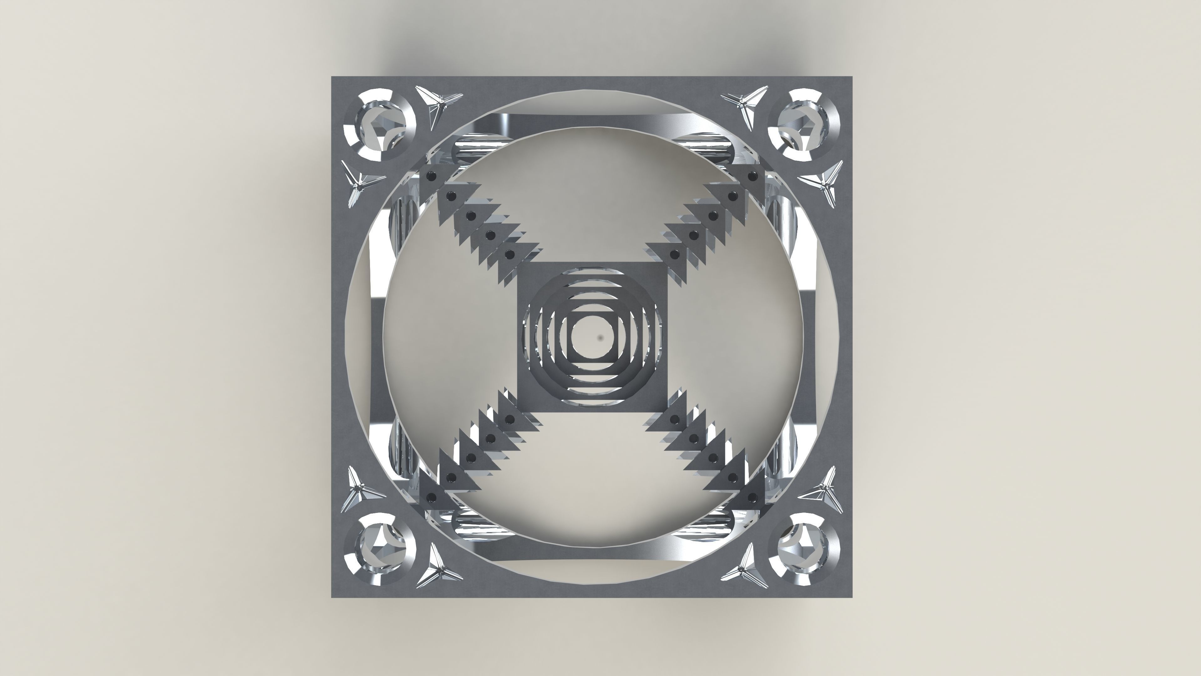 Metal Sculpture CNC Machinable 3D print model_2