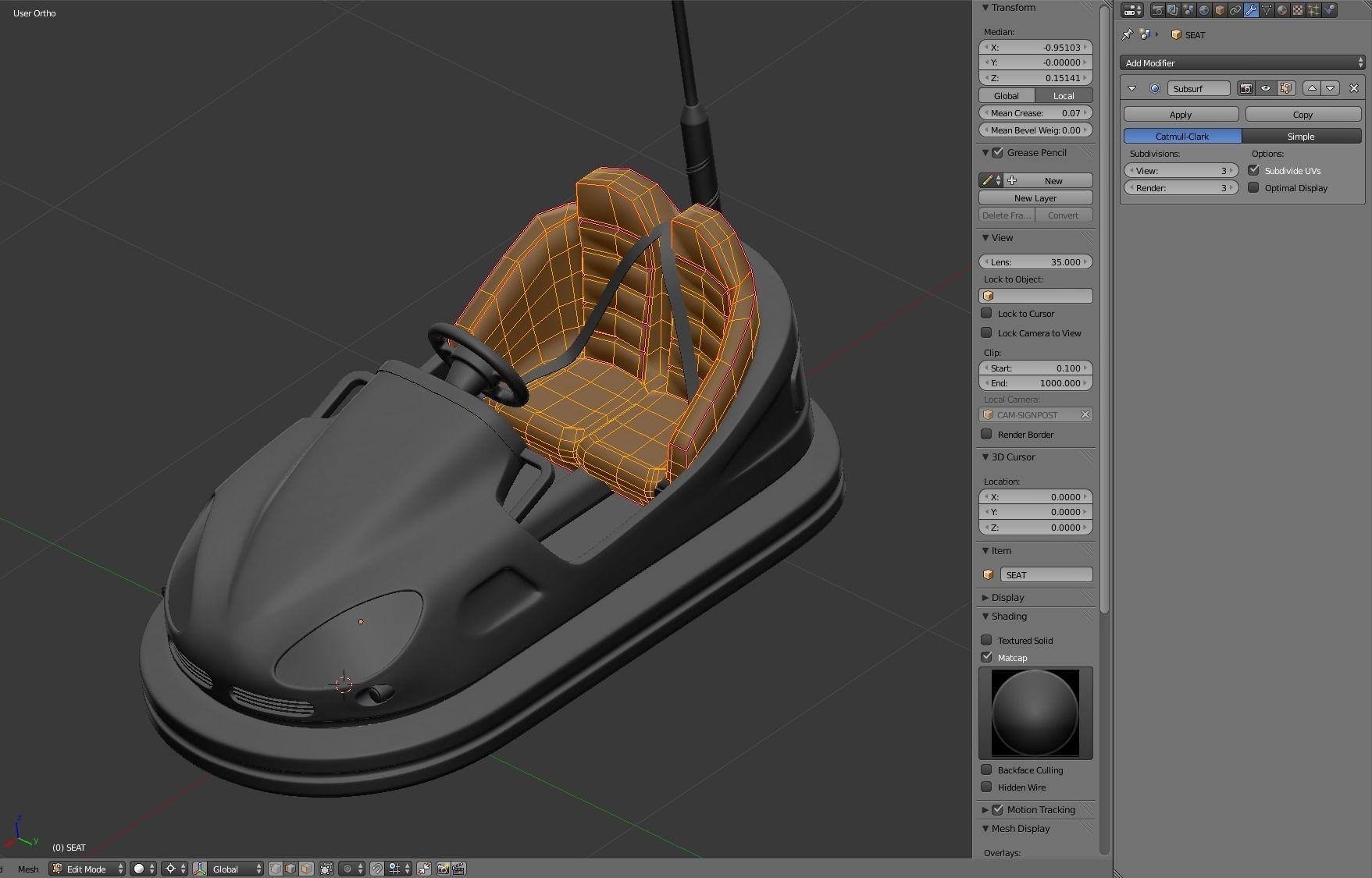 Bumper Car 3D model_16