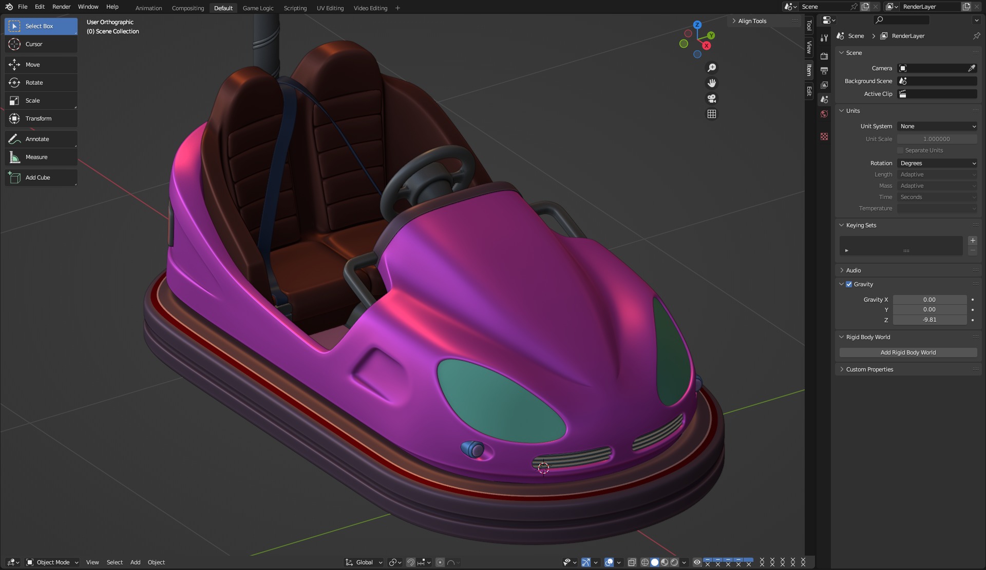 Bumper Car 3D model_22