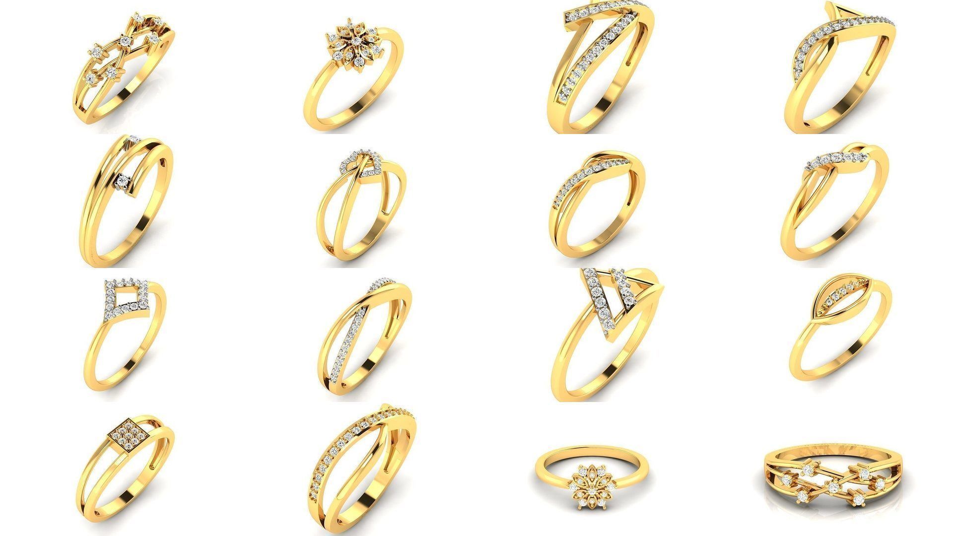 30 light wt rings pack 3dm render details 3D Model Collection_1