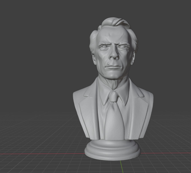 Clint Eastwood 3D print model_1
