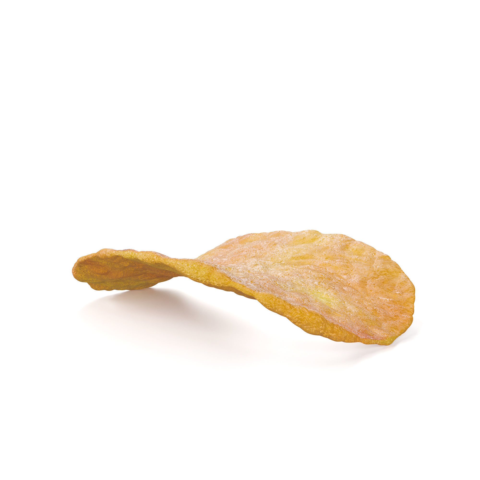 Plate of Potato Chips 3D model_2