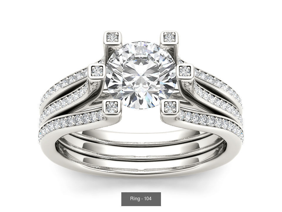 22 Excellent Solitaire ring 3dm render details pack 3D Model Collection_7