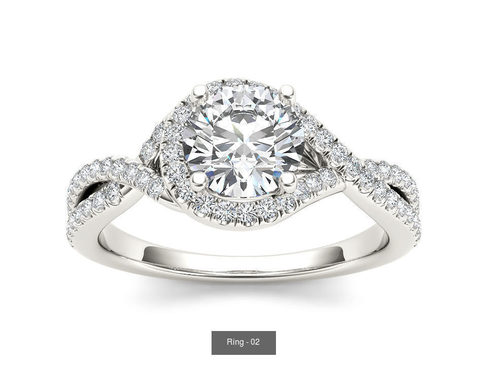 22 Excellent Solitaire ring 3dm render details pack 3D Model Collection_8