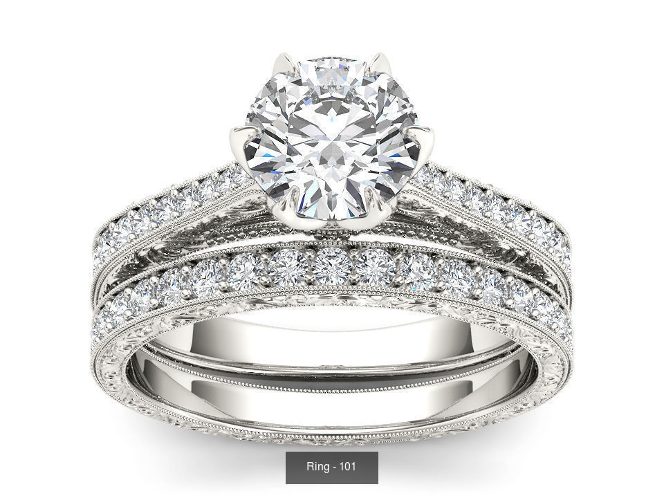 22 Excellent Solitaire ring 3dm render details pack 3D Model Collection_4