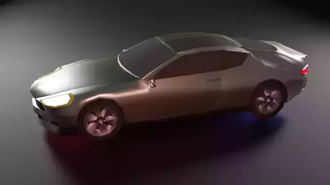 Low Poly Car silver