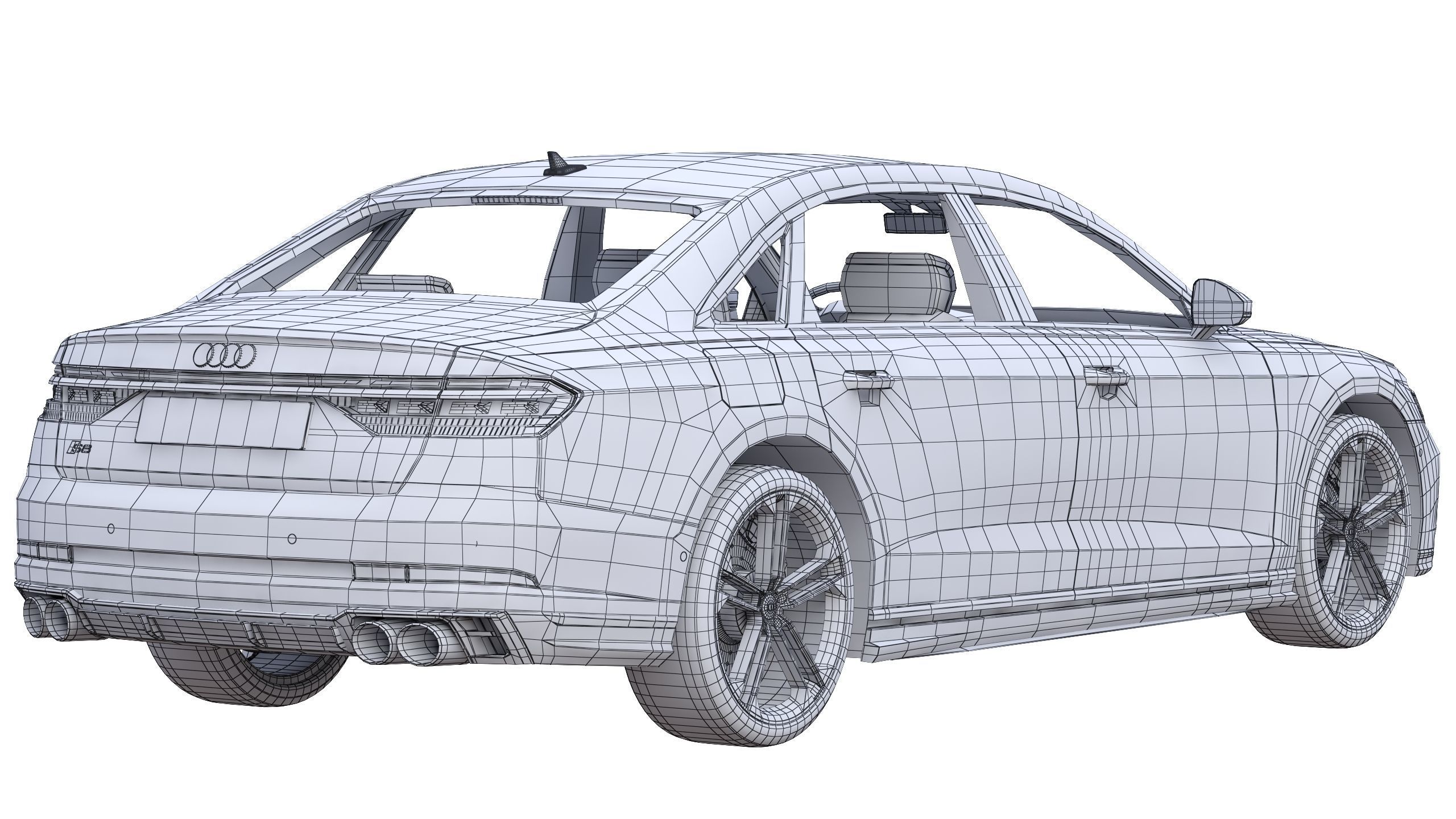 Audi S8 2022 3D model_10