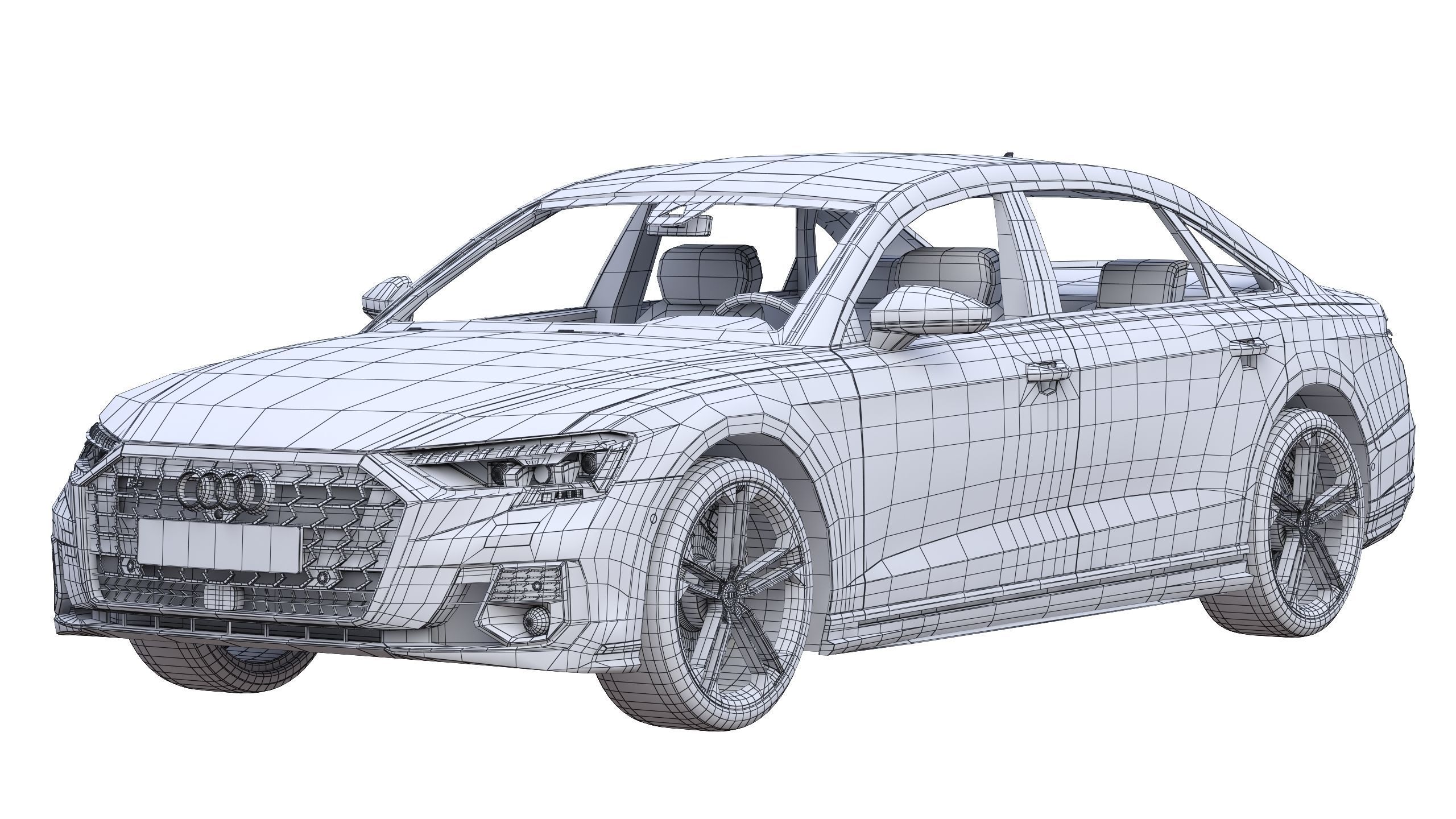 Audi S8 2022 3D model_9