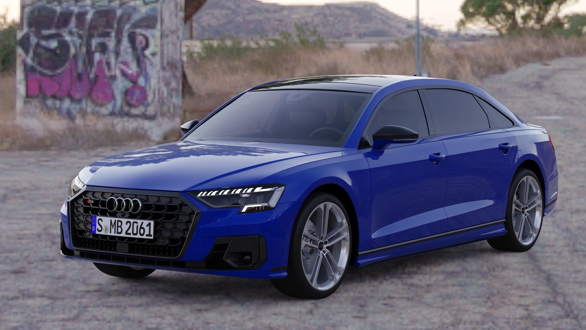 Audi S8 2022 3D model_7