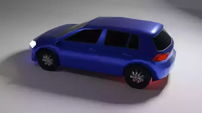 Low Poly Car volkswagen golf