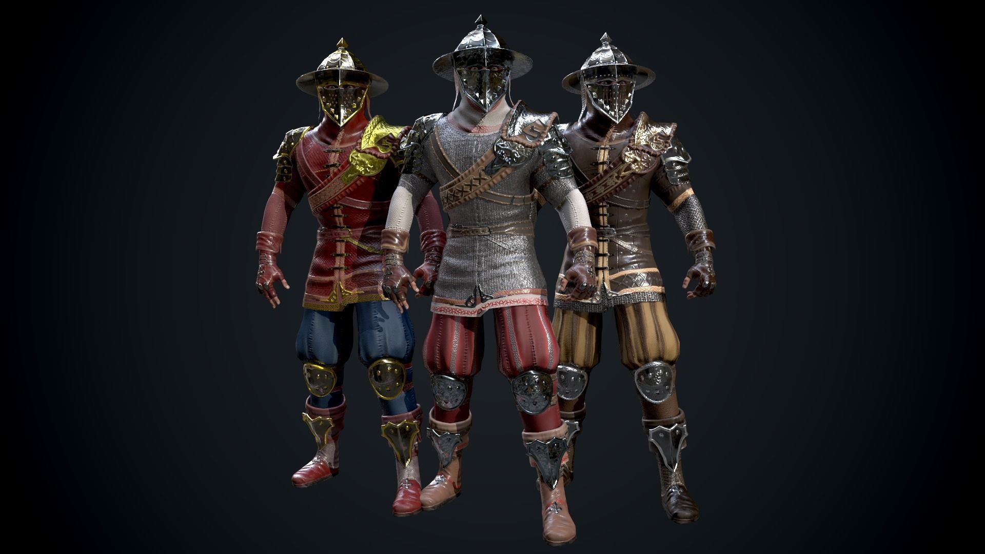 Mercenary Low-poly 3D model_11