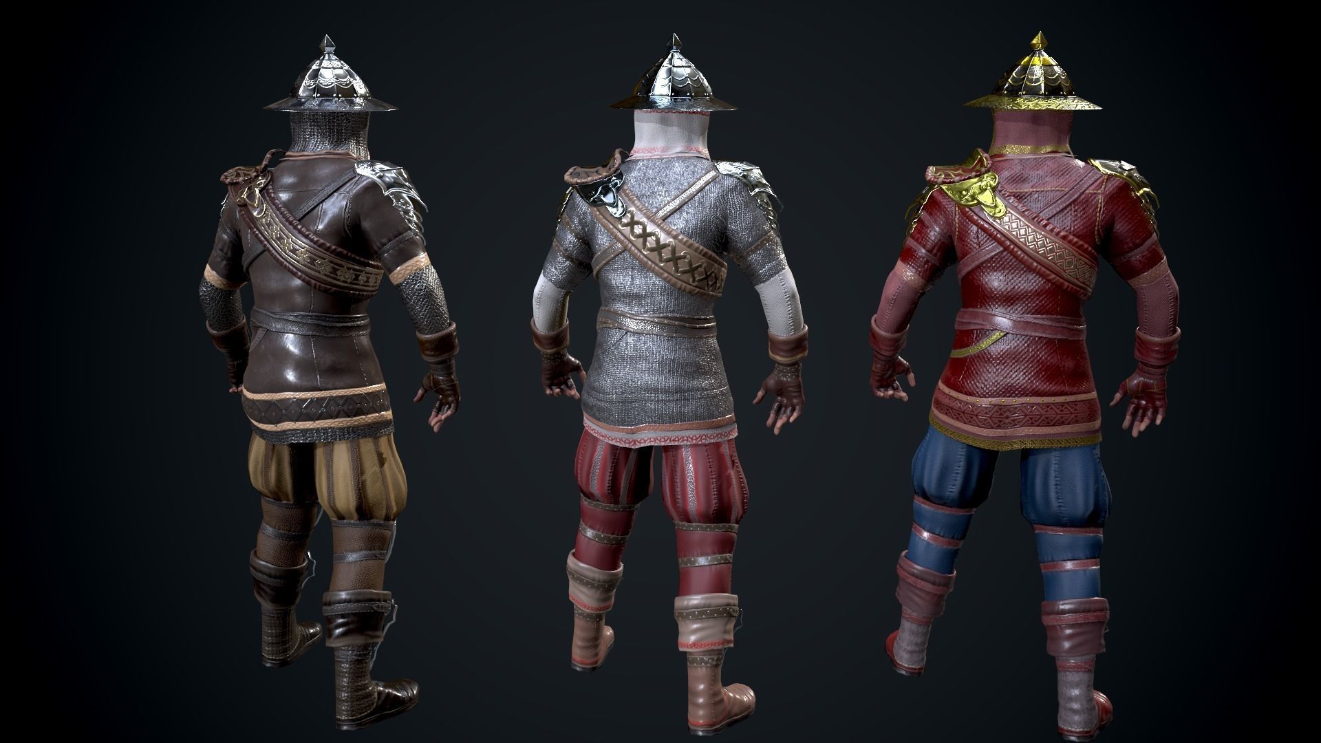 Mercenary Low-poly 3D model_9