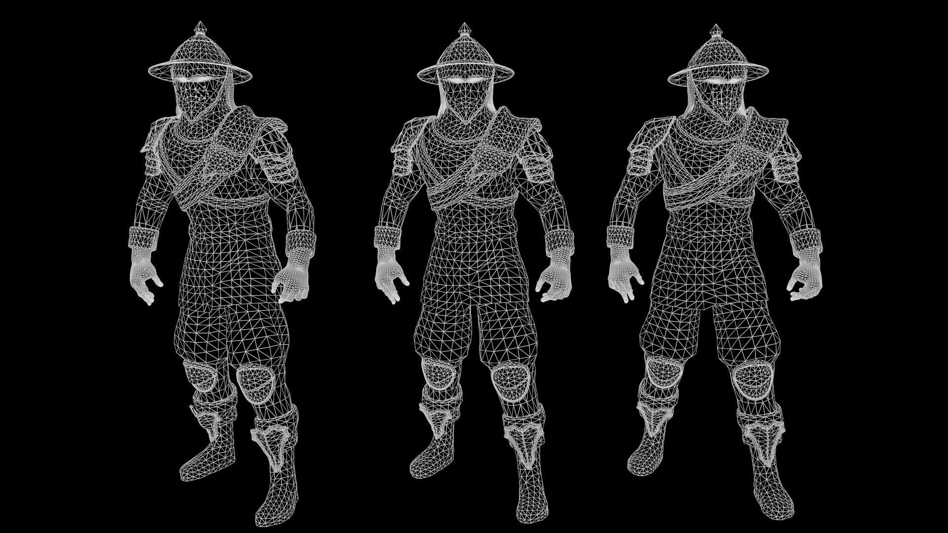 Mercenary Low-poly 3D model_17