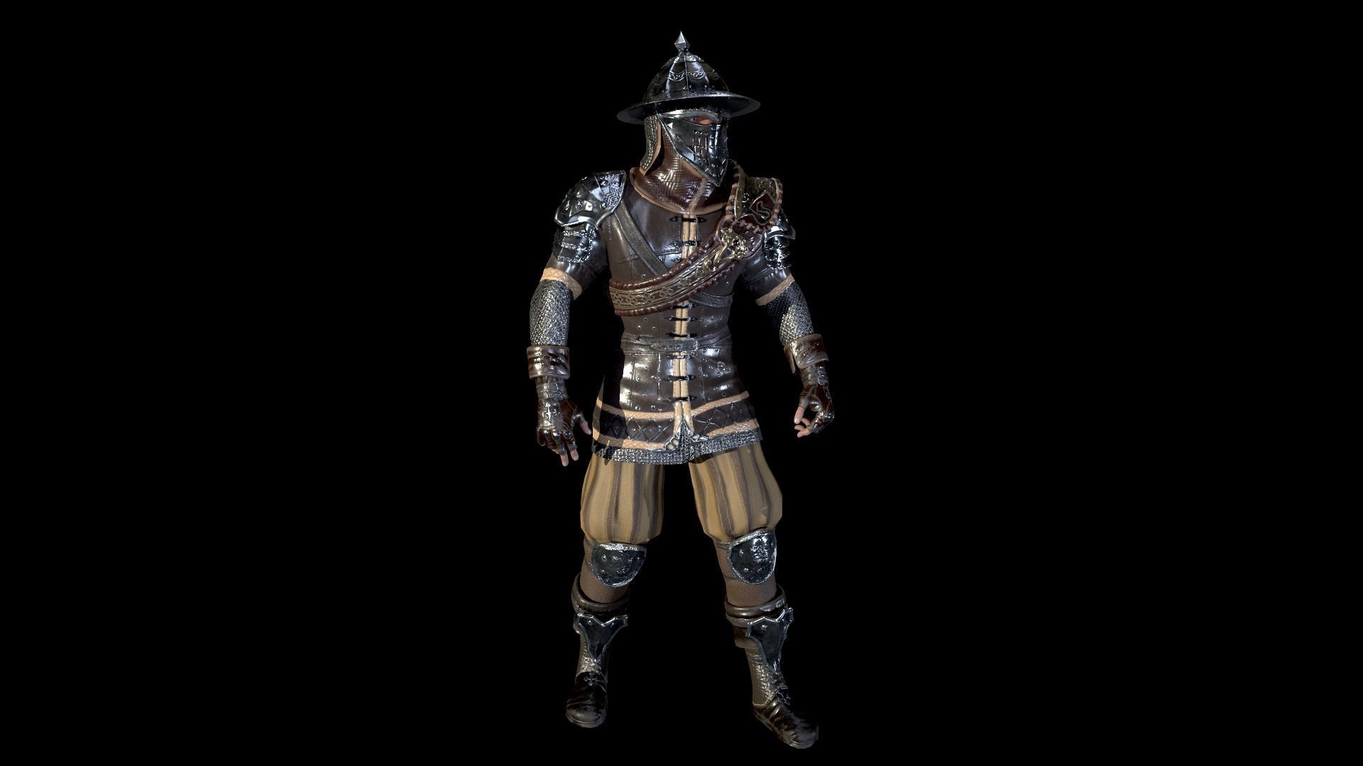 Mercenary Low-poly 3D model_14
