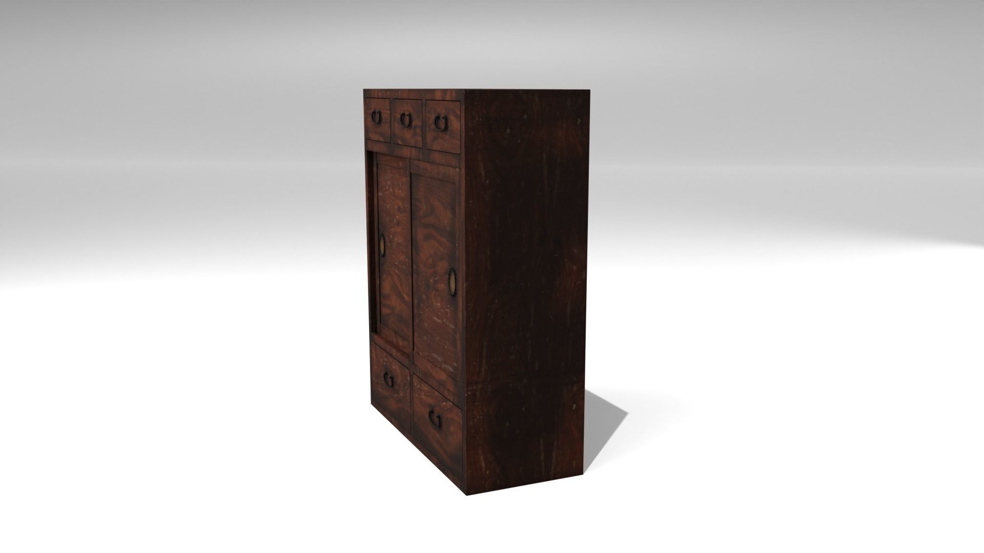 Old tea cabinet 3D model_2