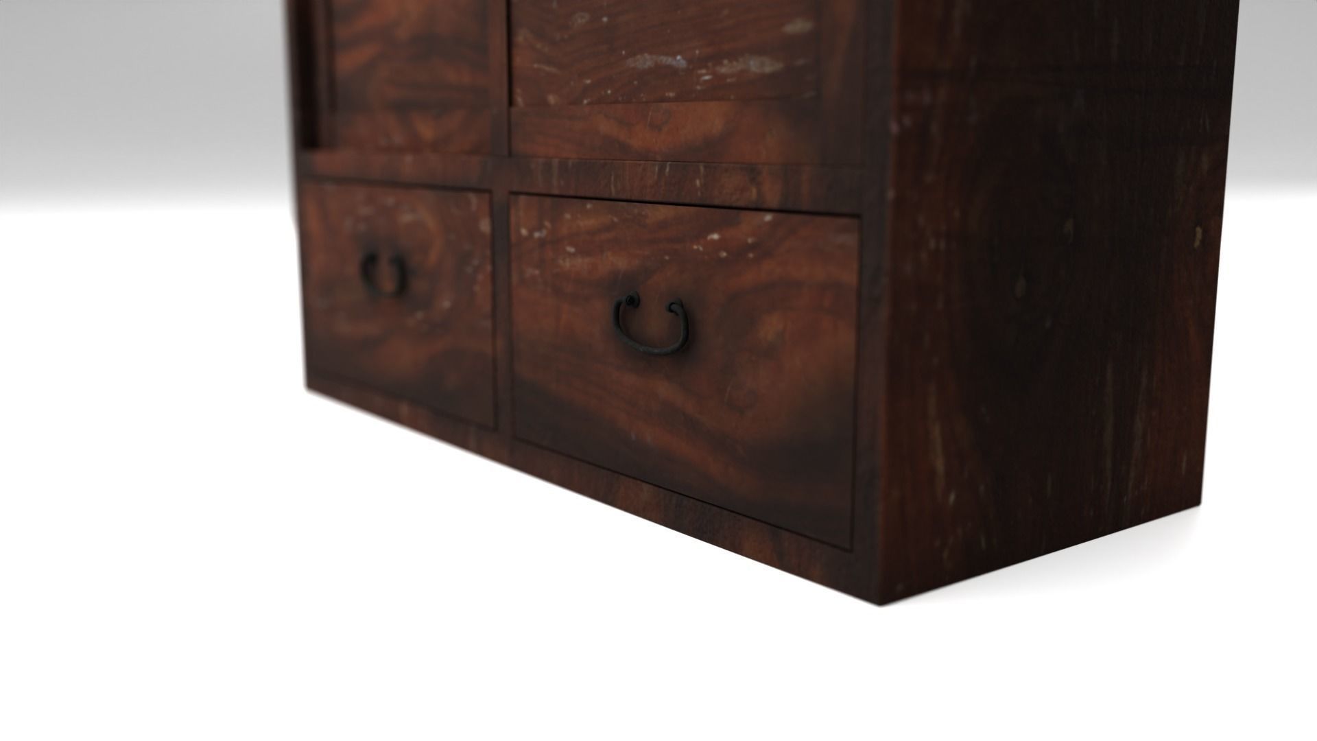 Old tea cabinet 3D model_4