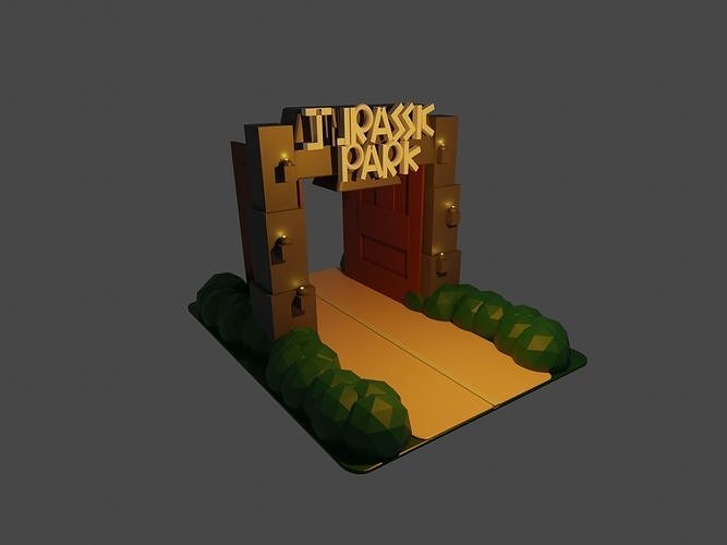 Jurassic park Gate 3D model