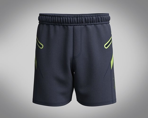 Mens Shorts-Neon and Blue 3D model