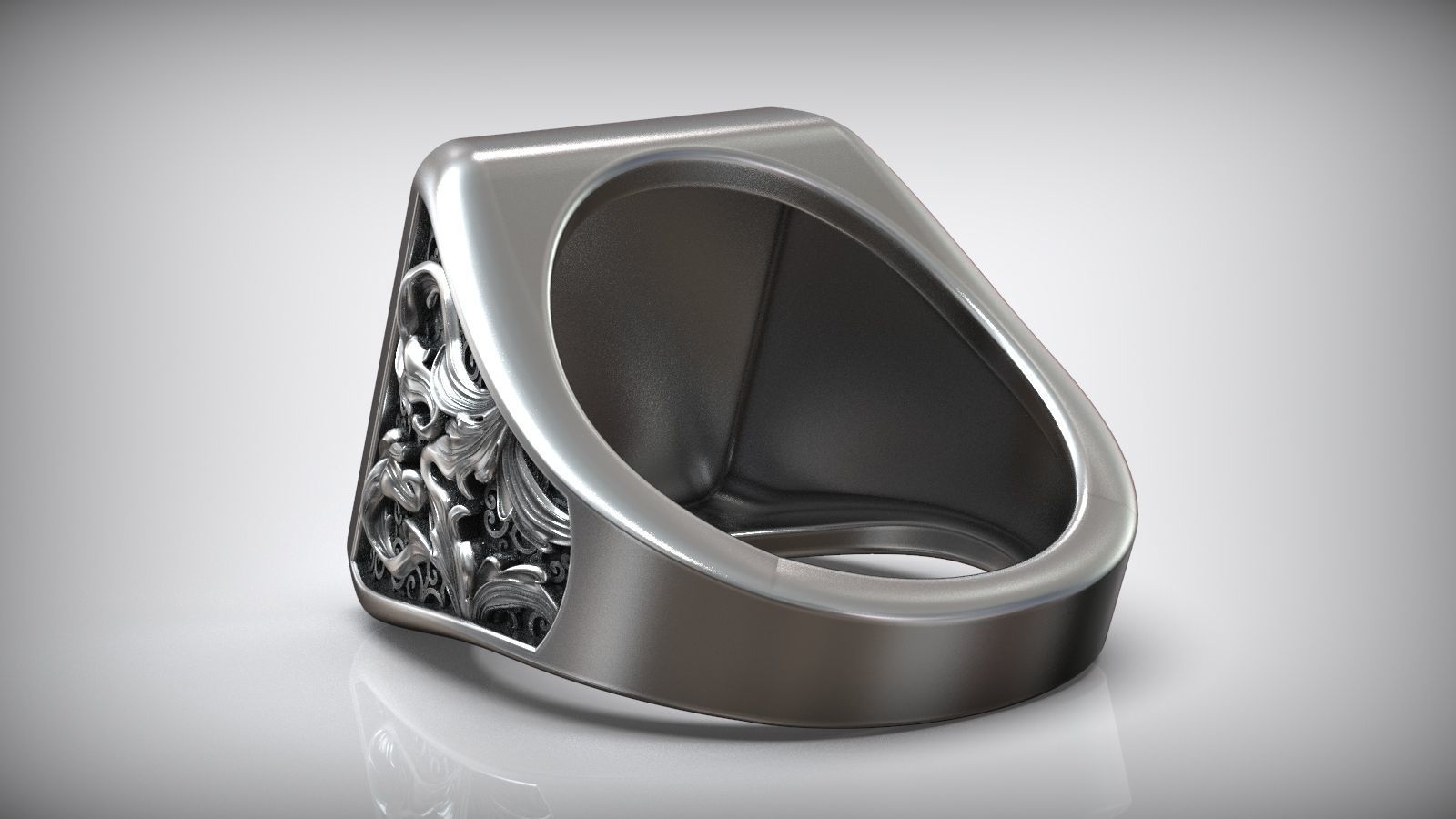 Octopus Skull Tentacle Sea Ornament Signet 3D print model_7