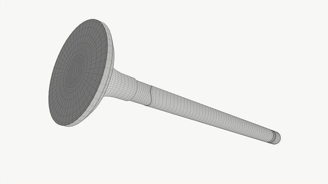 Internal combustion engine valve 3D model 7