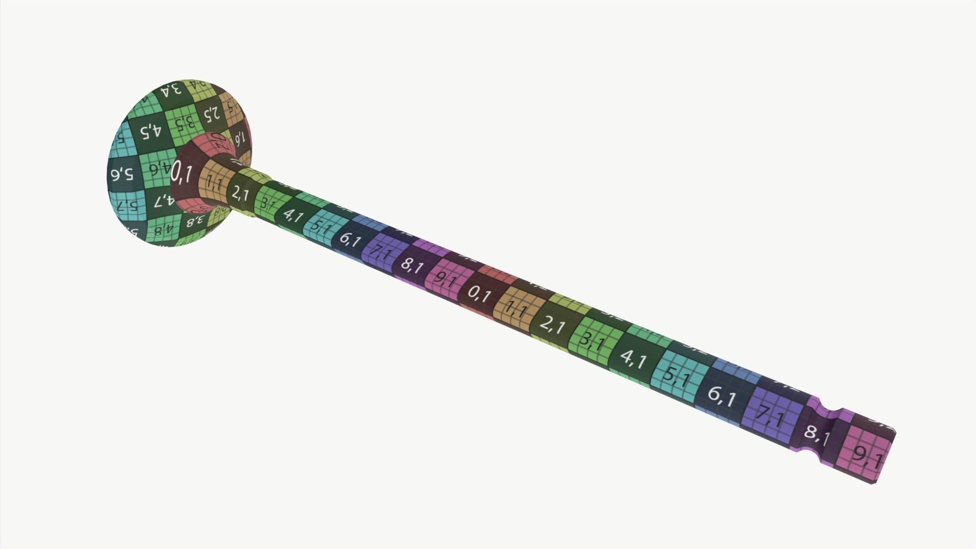 Internal combustion engine valve 3D model_7